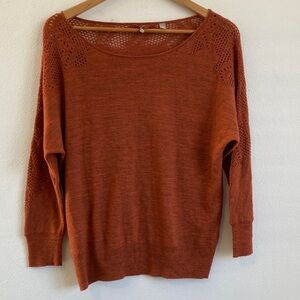 Knitted‎ & Knotted Sweater Women’s Large Orange Wool